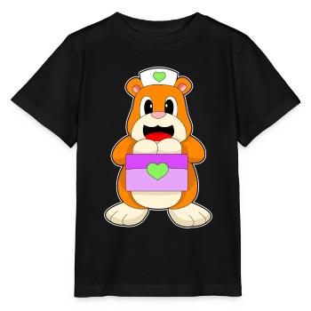 Trousse de premiers secours pour infirmière hamster - T-shirt bio MINI CREATOR Stanley/Stella Enfant - noir - Devant - Mikhail (115cm)
