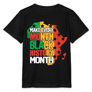 Black History Month Black History - Stanley/Stella Kinder T-Shirt MINI CREATOR  - Schwarz - Vorne - Mikhail (115cm)