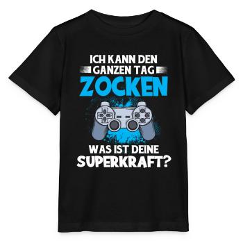 Zocken - Stanley/Stella Kinder T-Shirt MINI CREATOR  - Schwarz - Vorne - Mikhail (115cm)