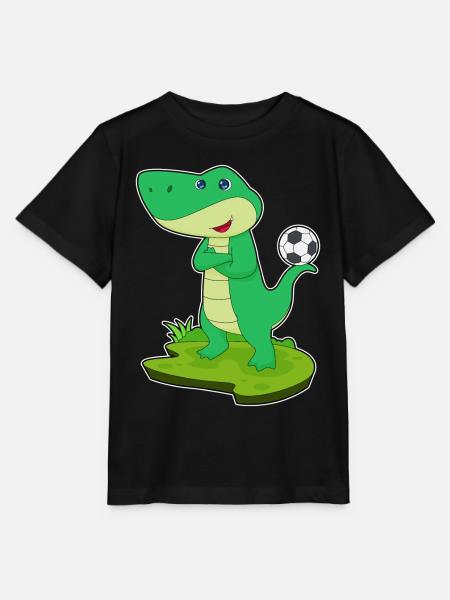 Krokodil Fußballspieler Fußball - Stanley/Stella Kinder T-Shirt MINI CREATOR  - Schwarz