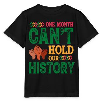 Black History Month Black History - Stanley/Stella Kinder T-Shirt MINI CREATOR  - Schwarz - Vorne - Mikhail (115cm)