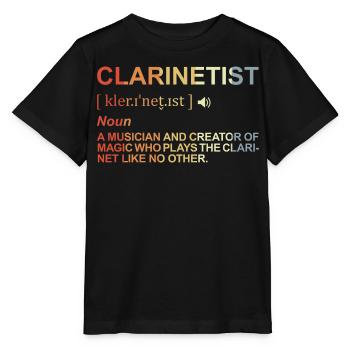 Clarinetist Meaning - Stanley/Stella MINI CREATOR Kids’ T-Shirt - black - Front - Mikhail (115cm)