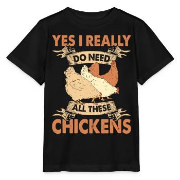 Poulets Élevage de poulets - T-shirt bio MINI CREATOR Stanley/Stella Enfant - noir - Devant - Mikhail (115cm)