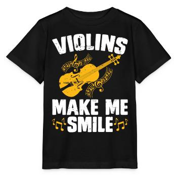 Violoniste violoniste - T-shirt bio MINI CREATOR Stanley/Stella Enfant - noir - Devant - Mikhail (115cm)