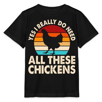 Chickens Chicken - Stanley/Stella MINI CREATOR Kids’ T-Shirt - black - Front - Mikhail (115cm)
