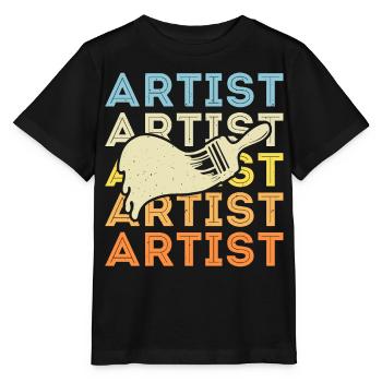 Artiste - T-shirt bio MINI CREATOR Stanley/Stella Enfant - noir - Devant - Mikhail (115cm)