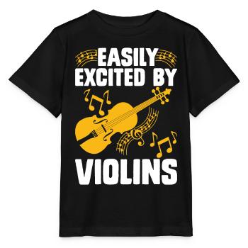 Violoniste violoniste - T-shirt bio MINI CREATOR Stanley/Stella Enfant - noir - Devant - Mikhail (115cm)
