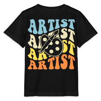 Artiste - T-shirt bio MINI CREATOR Stanley/Stella Enfant - noir - Devant - Mikhail (115cm)