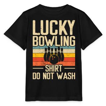Bowling - Stanley/Stella Kinder T-Shirt MINI CREATOR  - Schwarz - Vorne - Mikhail (115cm)