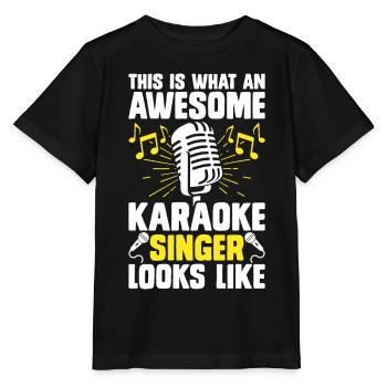 Karaoké - T-shirt bio MINI CREATOR Stanley/Stella Enfant - noir - Devant - Mikhail (115cm)