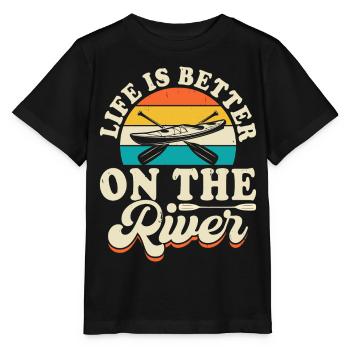 Kajak Kajakfahrer Kajaker - Stanley/Stella Kinder T-Shirt MINI CREATOR  - Schwarz - Vorne - Mikhail (115cm)