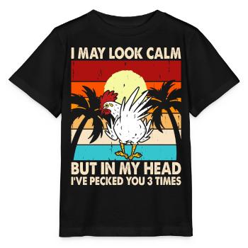 Chickens Chicken - Stanley/Stella MINI CREATOR Kids’ T-Shirt - black - Front - Mikhail (115cm)