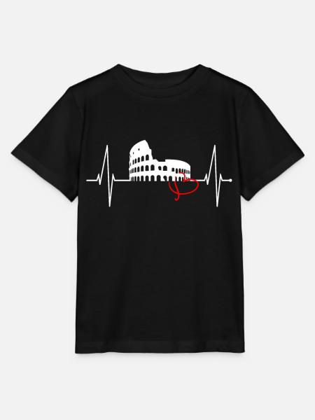 Rom Kolosseum Herzschlag Roma Skyline Rome Italien - Stanley/Stella Kinder T-Shirt MINI CREATOR - Schwarz