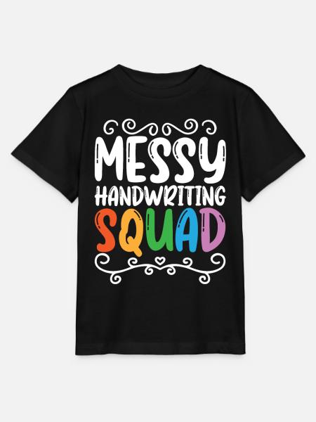 Legastheniker Messy Handwriting Squad - Stanley/Stella Kinder T-Shirt MINI CREATOR  - Schwarz
