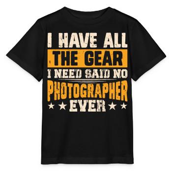 Photographer - Stanley/Stella MINI CREATOR Kids’ T-Shirt - black - Front - Mikhail (115cm)