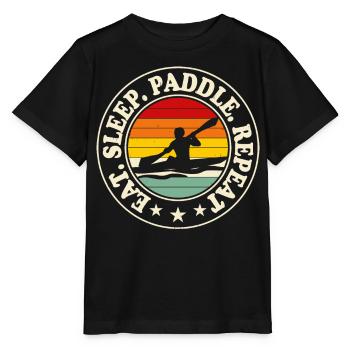 Kajak Kajakfahrer Kajaker - Stanley/Stella Kinder T-Shirt MINI CREATOR  - Schwarz - Vorne - Mikhail (115cm)