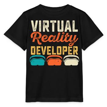 Réalité virtuelle VR - T-shirt bio MINI CREATOR Stanley/Stella Enfant - noir - Devant - Mikhail (115cm)