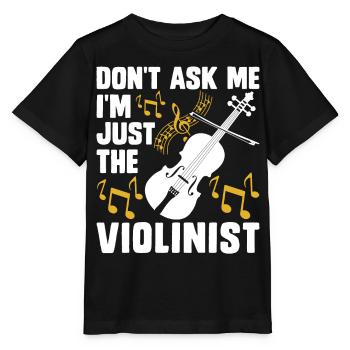Violoniste violoniste - T-shirt bio MINI CREATOR Stanley/Stella Enfant - noir - Devant - Mikhail (115cm)