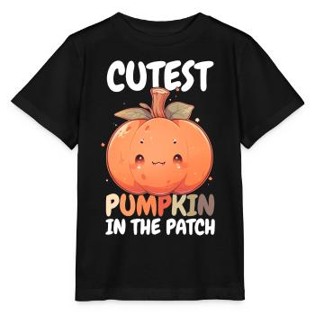 Cutest Pumkin In The Patch Halloween Pumpkin Kawaii - Stanley/Stella MINI CREATOR Kids’ T-Shirt - black - Front - Mikhail (115cm)