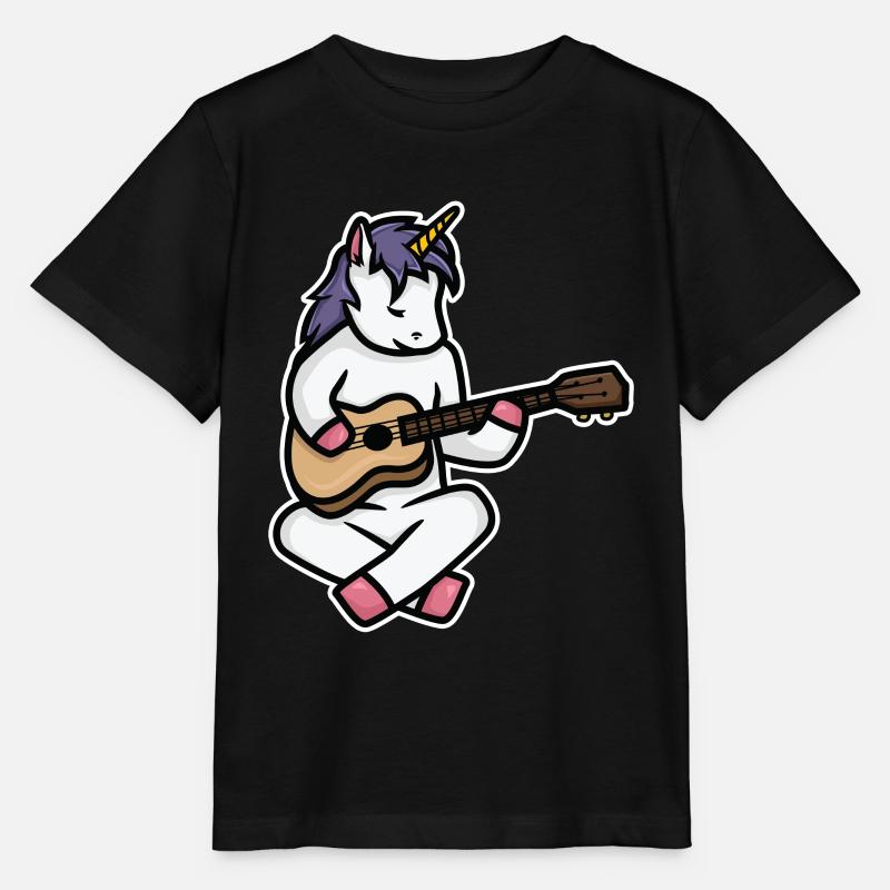 Ukulele Einhorn - Stanley/Stella Kinder T-Shirt MINI CREATOR - Schwarz