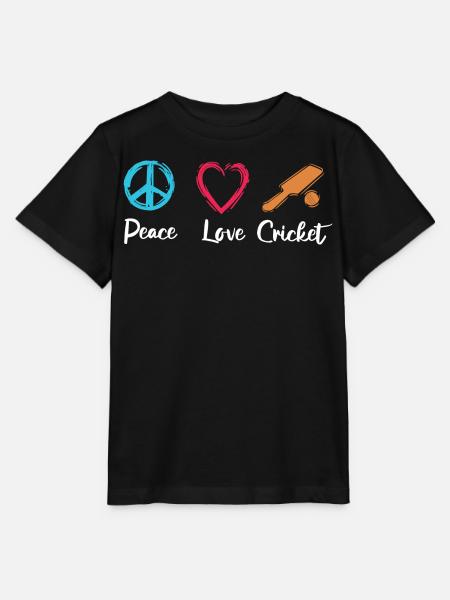 Frieden Liebe Cricket - Stanley/Stella Kinder T-Shirt MINI CREATOR - Schwarz