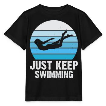Swimming Float - Stanley/Stella MINI CREATOR Kids’ T-Shirt - black - Front - Mikhail (115cm)