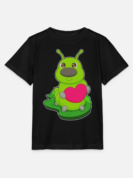 Raupe Herz - Stanley/Stella Kinder T-Shirt MINI CREATOR - Schwarz