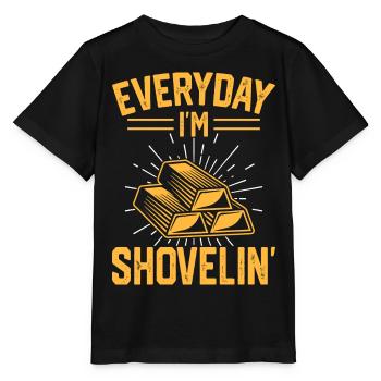 gold panning gold panner gold prospector gold prospector - Stanley/Stella MINI CREATOR Kids’ T-Shirt - black - Front - Mikhail (115cm)