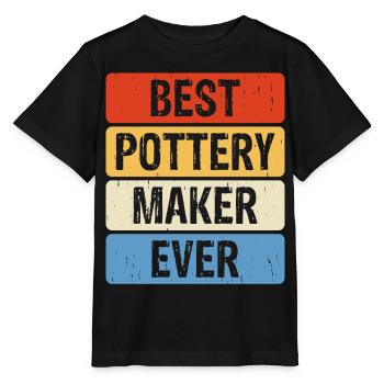 Poterie Poterie Poterie - T-shirt bio MINI CREATOR Stanley/Stella Enfant - noir - Devant - Mikhail (115cm)