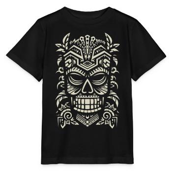 Masque Tiki - T-shirt bio MINI CREATOR Stanley/Stella Enfant - noir - Devant - Mikhail (115cm)