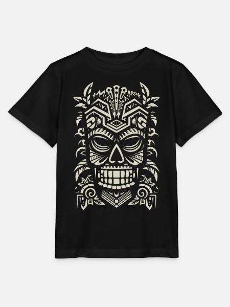 Tiki Maske - Stanley/Stella Kinder T-Shirt MINI CREATOR - Schwarz