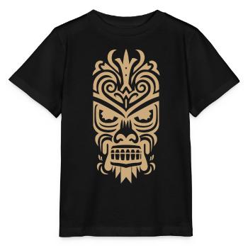 Masque Tiki - T-shirt bio MINI CREATOR Stanley/Stella Enfant - noir - Devant - Mikhail (115cm)