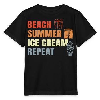 Vintage Ice Cream Saying - Stanley/Stella MINI CREATOR Kids’ T-Shirt - black - Front - Mikhail (115cm)