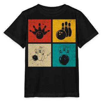 Bowling - Stanley/Stella Kinder T-Shirt MINI CREATOR  - Schwarz - Vorne - Mikhail (115cm)