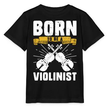 Violoniste violoniste - T-shirt bio MINI CREATOR Stanley/Stella Enfant - noir - Devant - Mikhail (115cm)