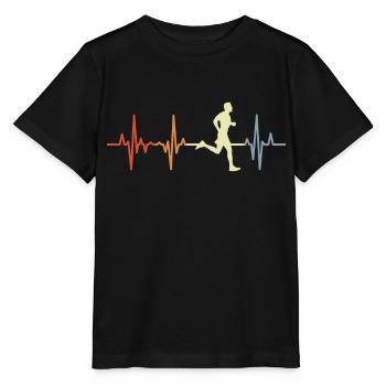 Runner Heart Palpitations Vintage - Stanley/Stella MINI CREATOR Kids’ T-Shirt - black - Front - Mikhail (115cm)