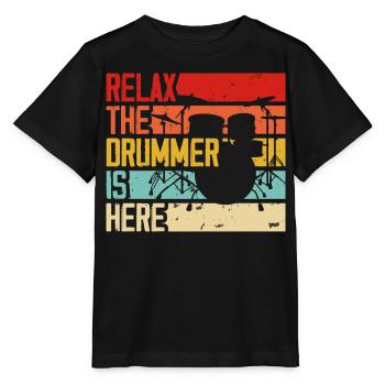 Batterie Batteur Batteur - T-shirt bio MINI CREATOR Stanley/Stella Enfant - noir - Devant - Mikhail (115cm)