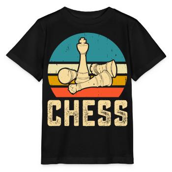 Schach - Stanley/Stella Kinder T-Shirt MINI CREATOR  - Schwarz - Vorne - Mikhail (115cm)