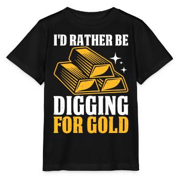 gold panning gold panner gold prospector gold prospector - Stanley/Stella MINI CREATOR Kids’ T-Shirt - black - Front - Mikhail (115cm)