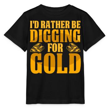 gold panning gold panner gold prospector gold prospector - Stanley/Stella MINI CREATOR Kids’ T-Shirt - black - Front - Mikhail (115cm)