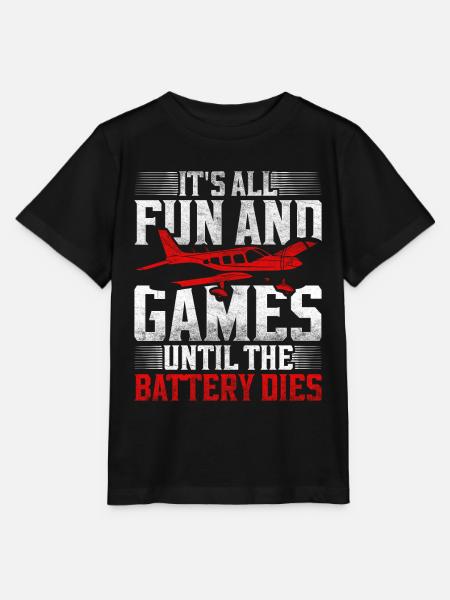 Modellflugzeug Modellflieger - Stanley/Stella Kinder T-Shirt MINI CREATOR - Schwarz