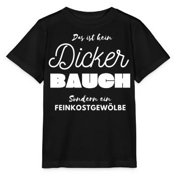 Dicke Bauch Feinkost Gewölbe - Stanley/Stella Kinder T-Shirt MINI CREATOR  - Schwarz - Vorne - Mikhail (115cm)