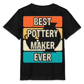 Poterie Poterie Poterie - T-shirt bio MINI CREATOR Stanley/Stella Enfant - noir - Devant - Mikhail (115cm)