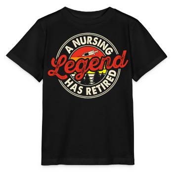 Krankenschwester Rente Rentnerin - Stanley/Stella Kinder T-Shirt MINI CREATOR  - Schwarz - Vorne - Mikhail (115cm)