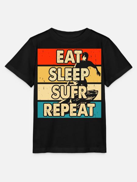 Surfen Surfer - Stanley/Stella Kinder T-Shirt MINI CREATOR - Schwarz