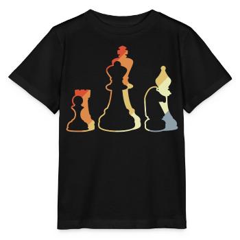 Jeu d’échecs rétro - T-shirt bio MINI CREATOR Stanley/Stella Enfant - noir - Devant - Mikhail (115cm)