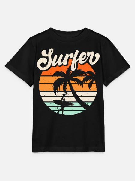 Surfen Surfer - Stanley/Stella Kinder T-Shirt MINI CREATOR - Schwarz