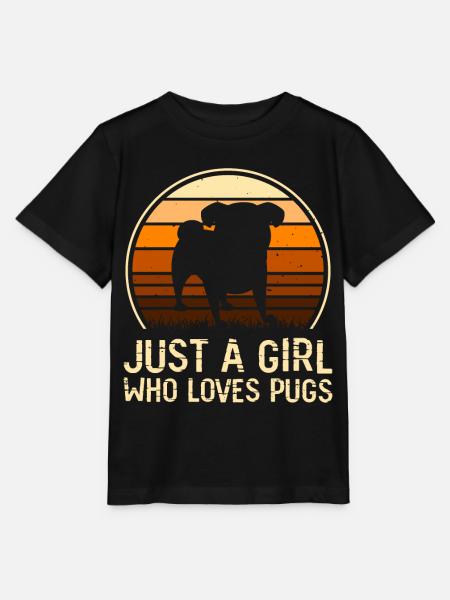 Mops Hund - Stanley/Stella Kinder T-Shirt MINI CREATOR  - Schwarz