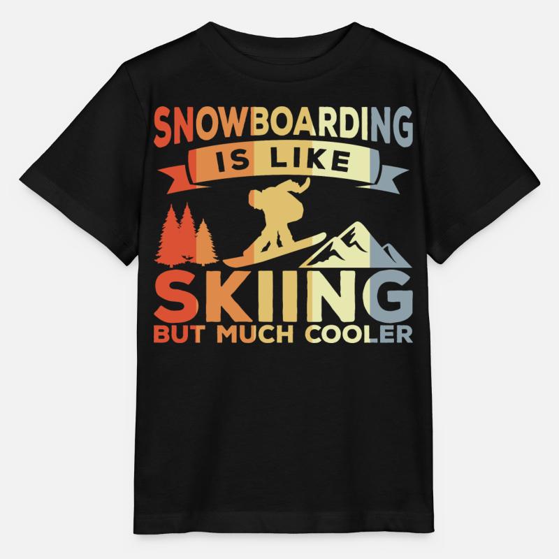 Blague sur le snowboard - T-shirt bio MINI CREATOR Stanley/Stella Enfant - noir