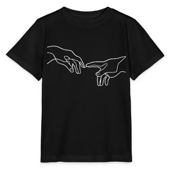 La création des mains d’Adam - T-shirt bio MINI CREATOR Stanley/Stella Enfant - noir - Devant - Mikhail (115cm)